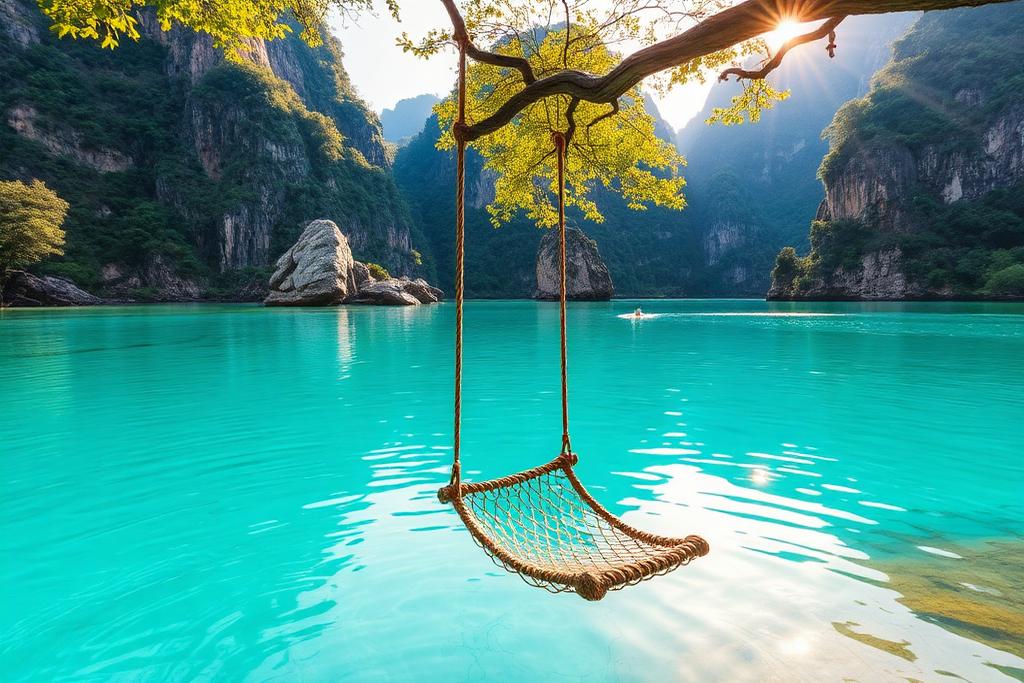 Blue Lagoons — Nature & swimming in Vang Vieng, Vientiane Province